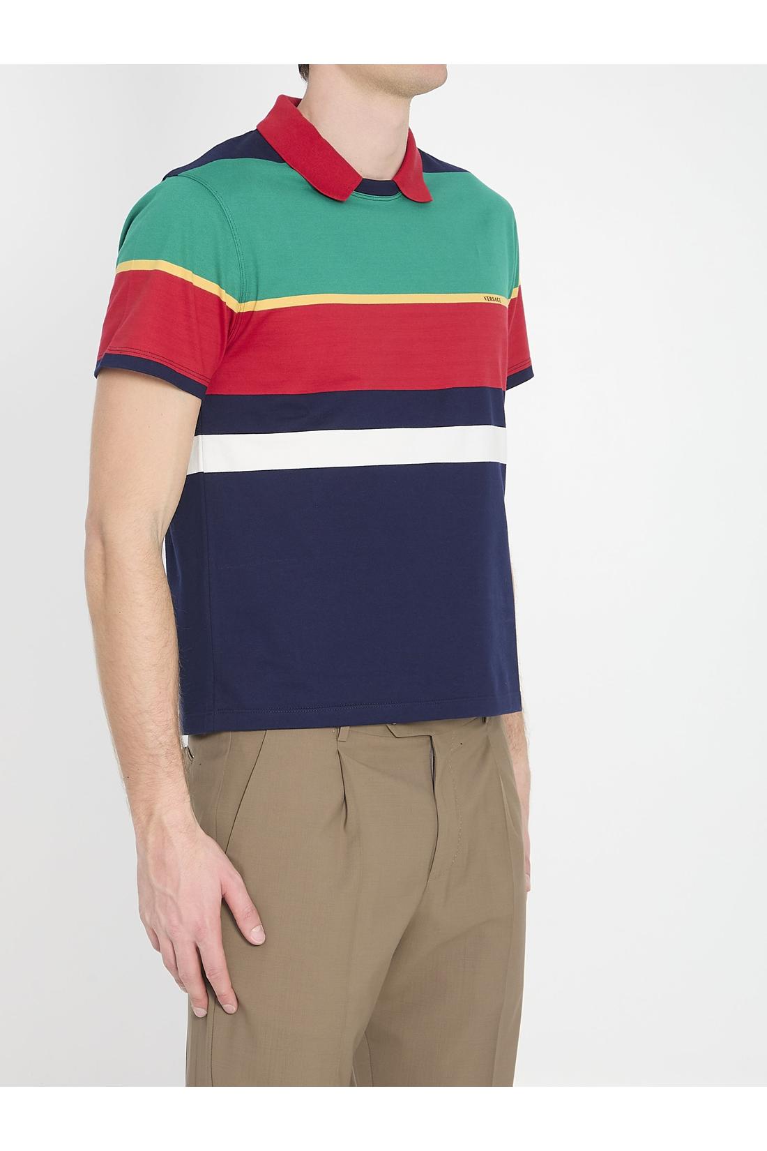 Versace-OUTLET-SALE-Striped cotton T-shirt-ARCHIVIST