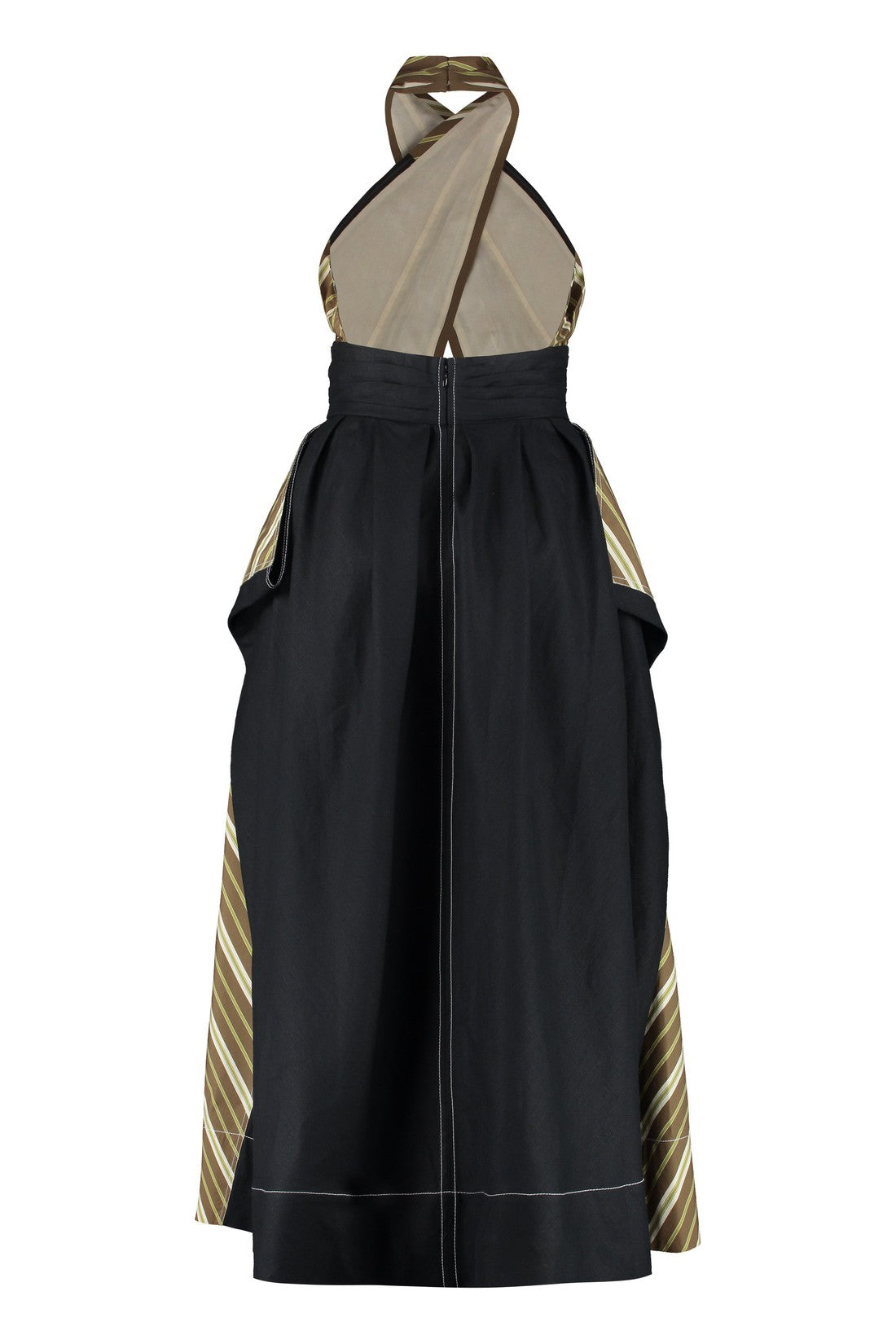 Tory Burch-OUTLET-SALE-Striped cotton lmaxi dress-ARCHIVIST