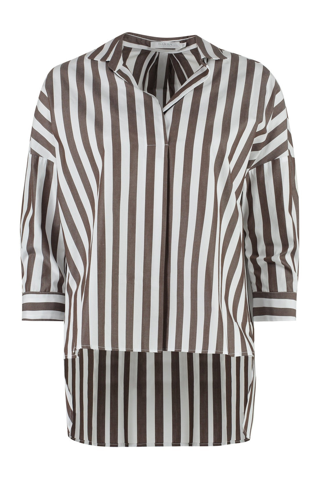 BARBA Napoli-OUTLET-SALE-Striped cotton shirt-ARCHIVIST