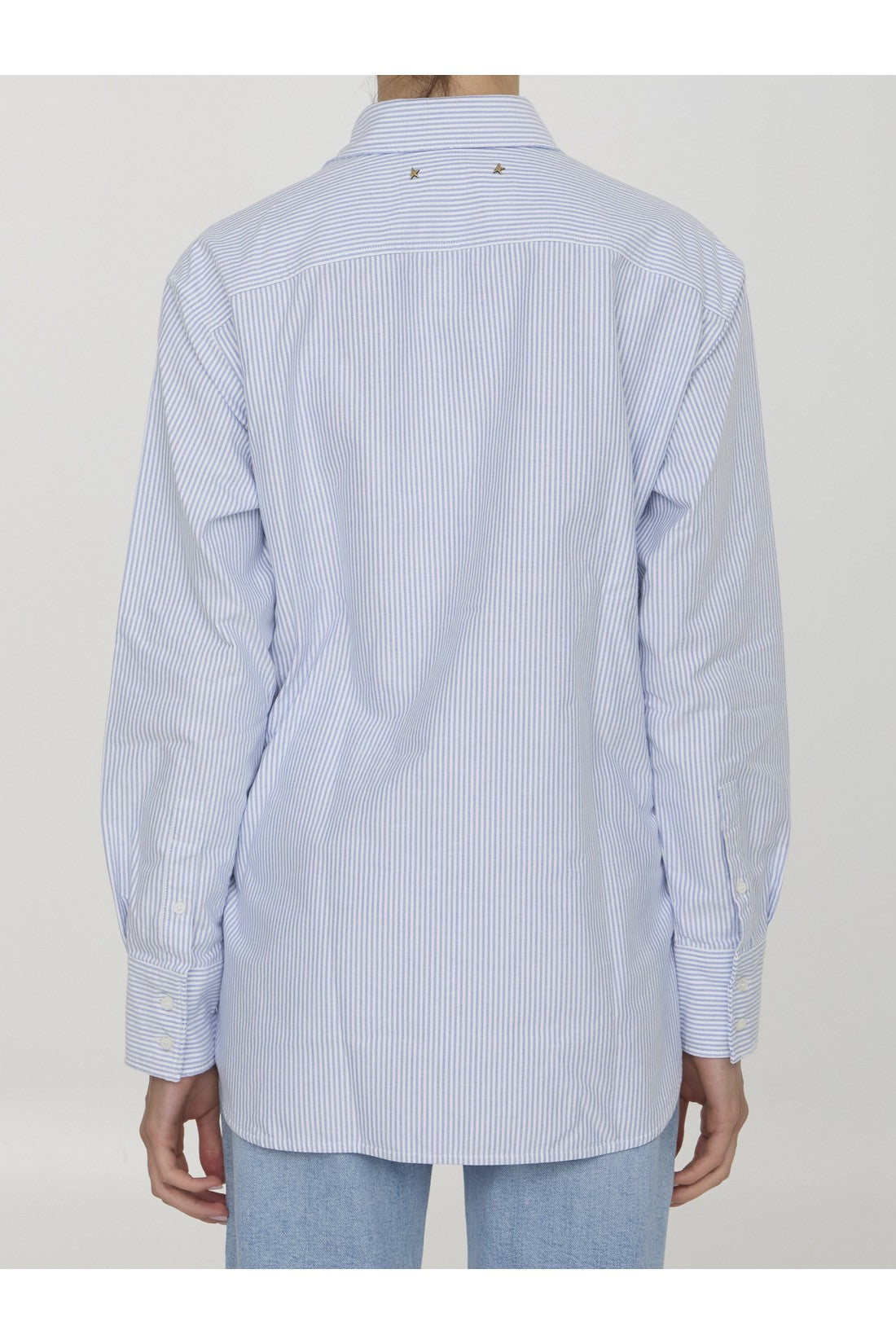 GOLDEN GOOSE-OUTLET-SALE-Striped cotton shirt-ARCHIVIST