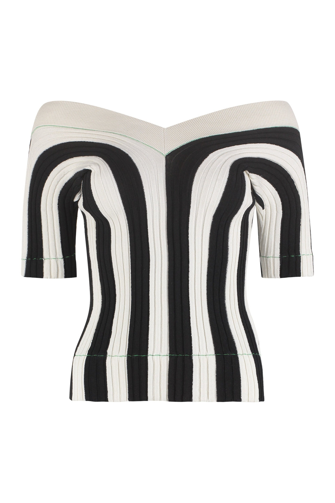 Bottega Veneta-OUTLET-SALE-Striped knit top-ARCHIVIST