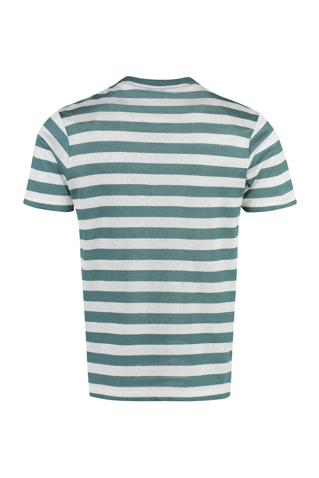 Piralo-OUTLET-SALE-Striped linen-cotton blend T-shirt-ARCHIVIST