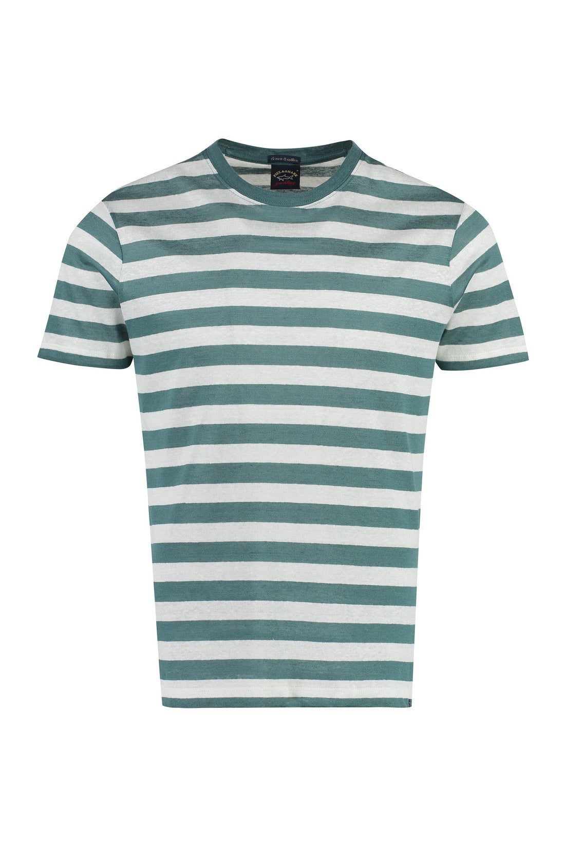 Striped linen-cotton blend T-shirt-Piralo-L-IM-SALE-ARCHIVIST