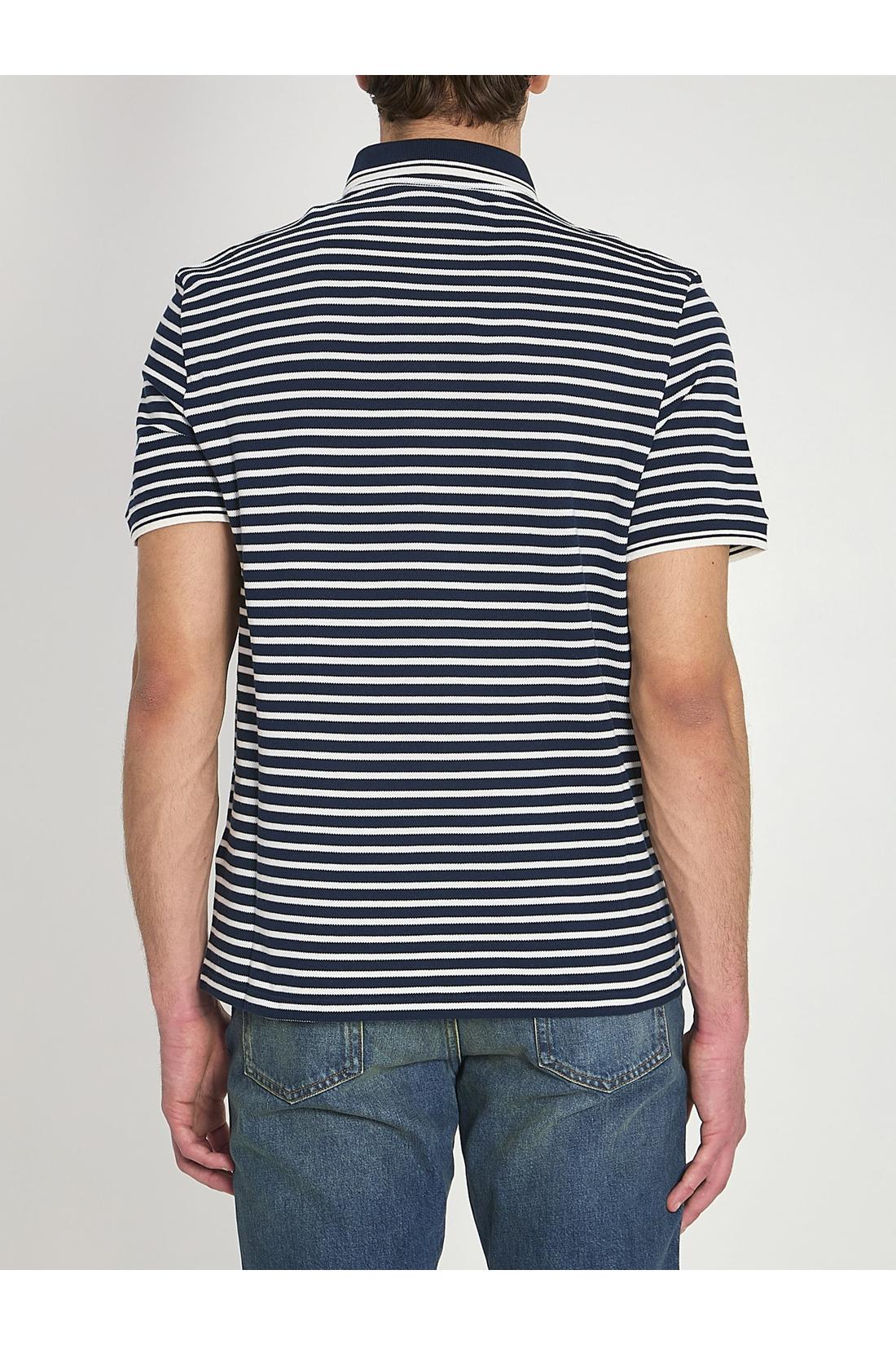Valentino Garavani-OUTLET-SALE-Striped pique polo shirt-ARCHIVIST