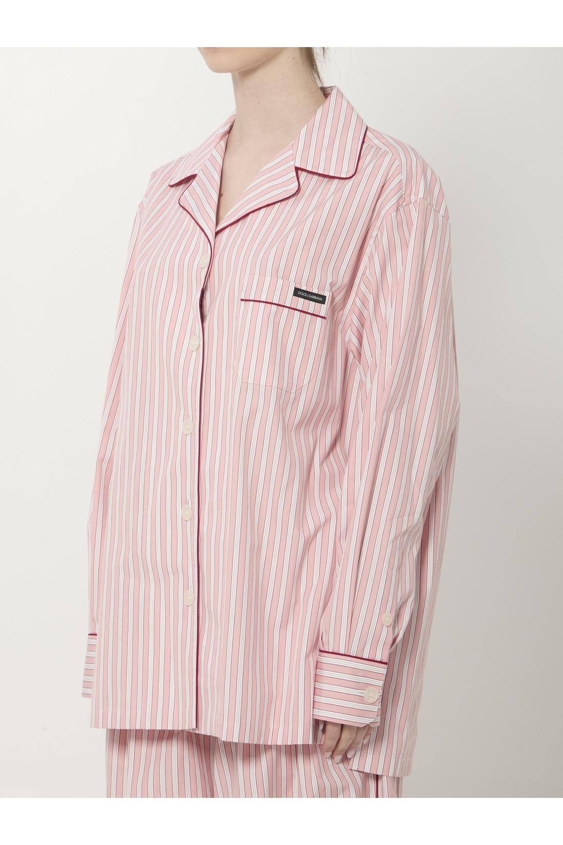 Dolce & Gabbana-OUTLET-SALE-Striped poplin shirt-ARCHIVIST