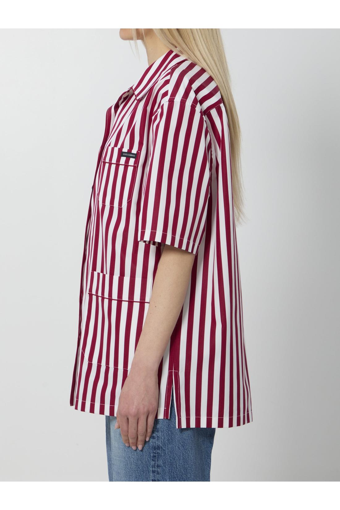 Dolce & Gabbana-OUTLET-SALE-Striped poplin shirt-ARCHIVIST
