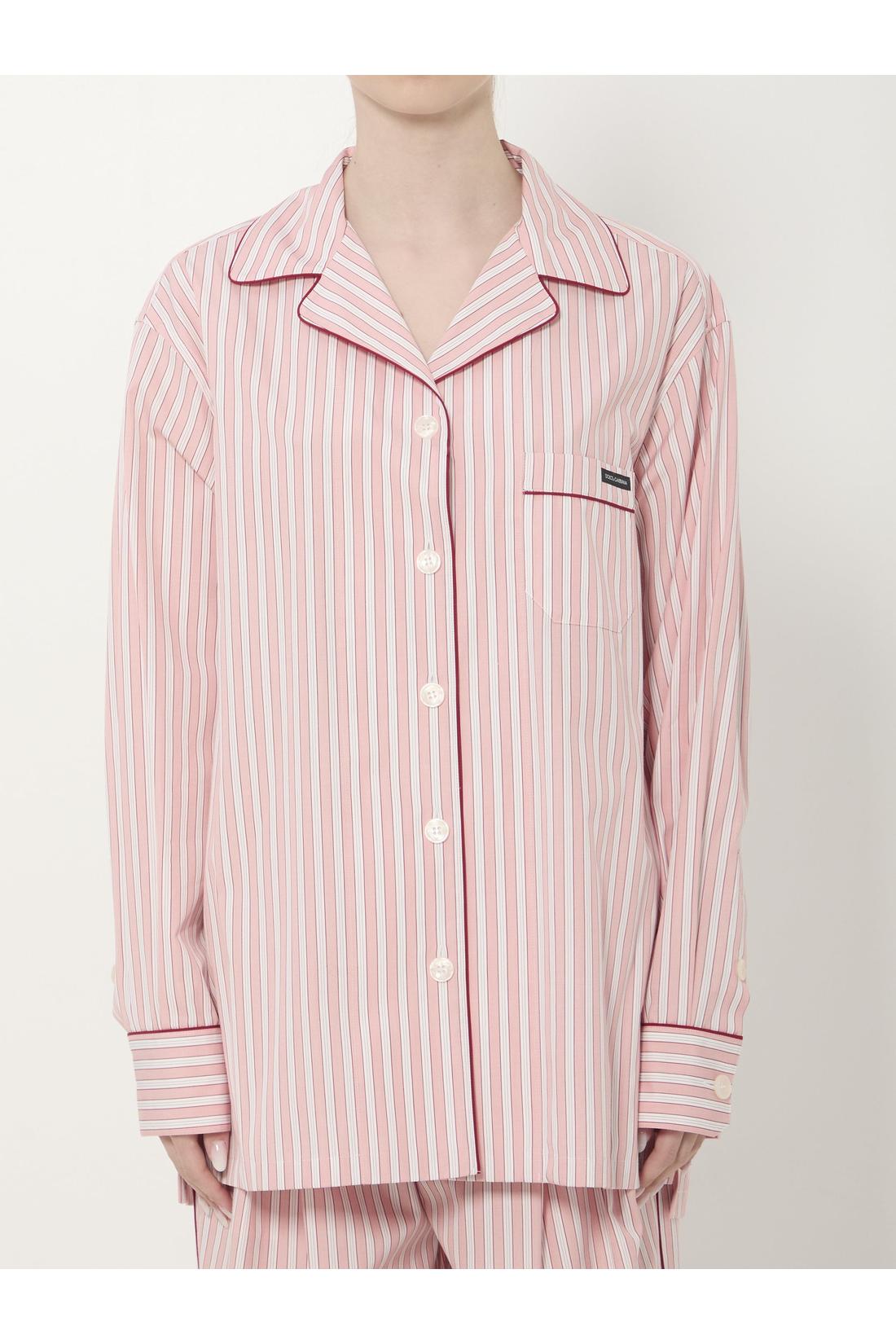 Dolce & Gabbana-OUTLET-SALE-Striped poplin shirt-ARCHIVIST