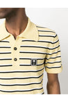 Palm Angels-OUTLET-SALE-Stripy Terry Knitted Logo Polo Shirt-ARCHIVIST