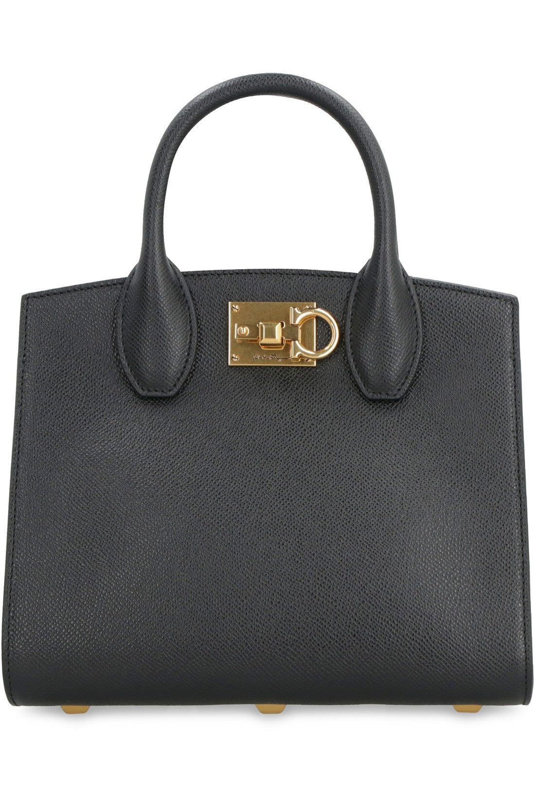 FERRAGAMO-OUTLET-SALE-Studio Box leather mini handbag-ARCHIVIST