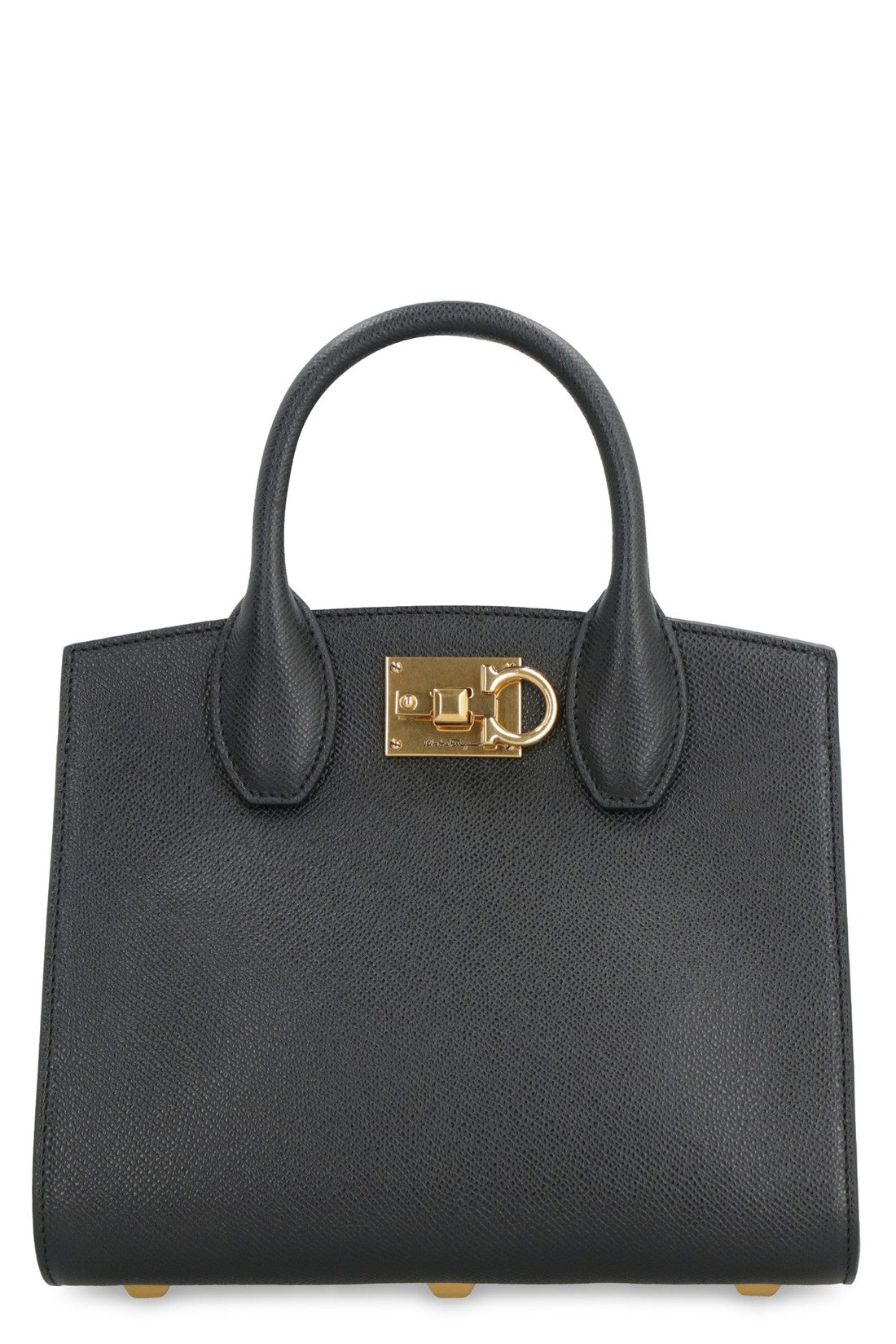 FERRAGAMO-OUTLET-SALE-Studio Box leather mini handbag-ARCHIVIST