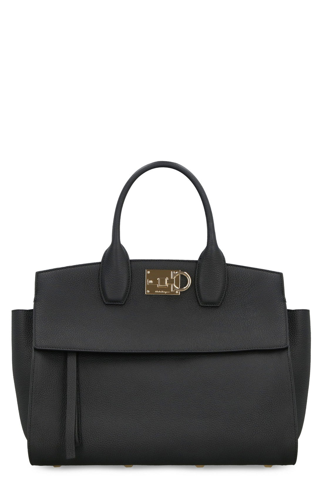 FERRAGAMO-OUTLET-SALE-Studio Soft Leather handbag-ARCHIVIST