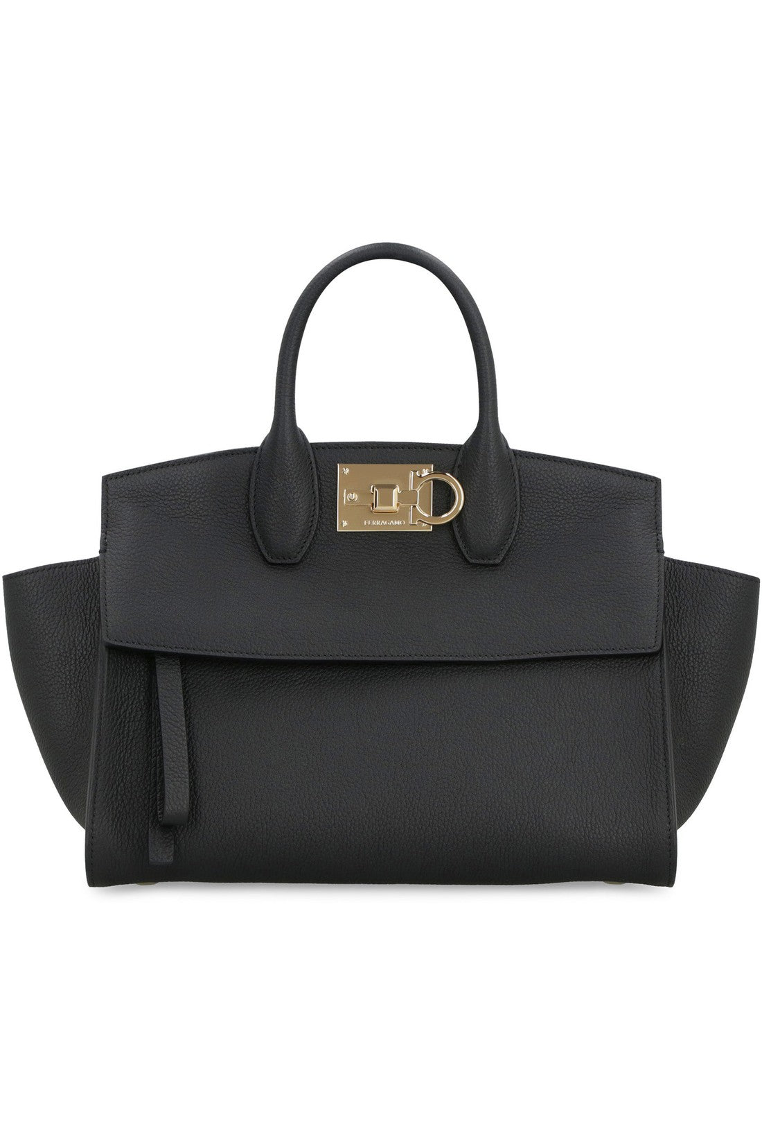 FERRAGAMO-OUTLET-SALE-Studio Soft leather handbag-ARCHIVIST