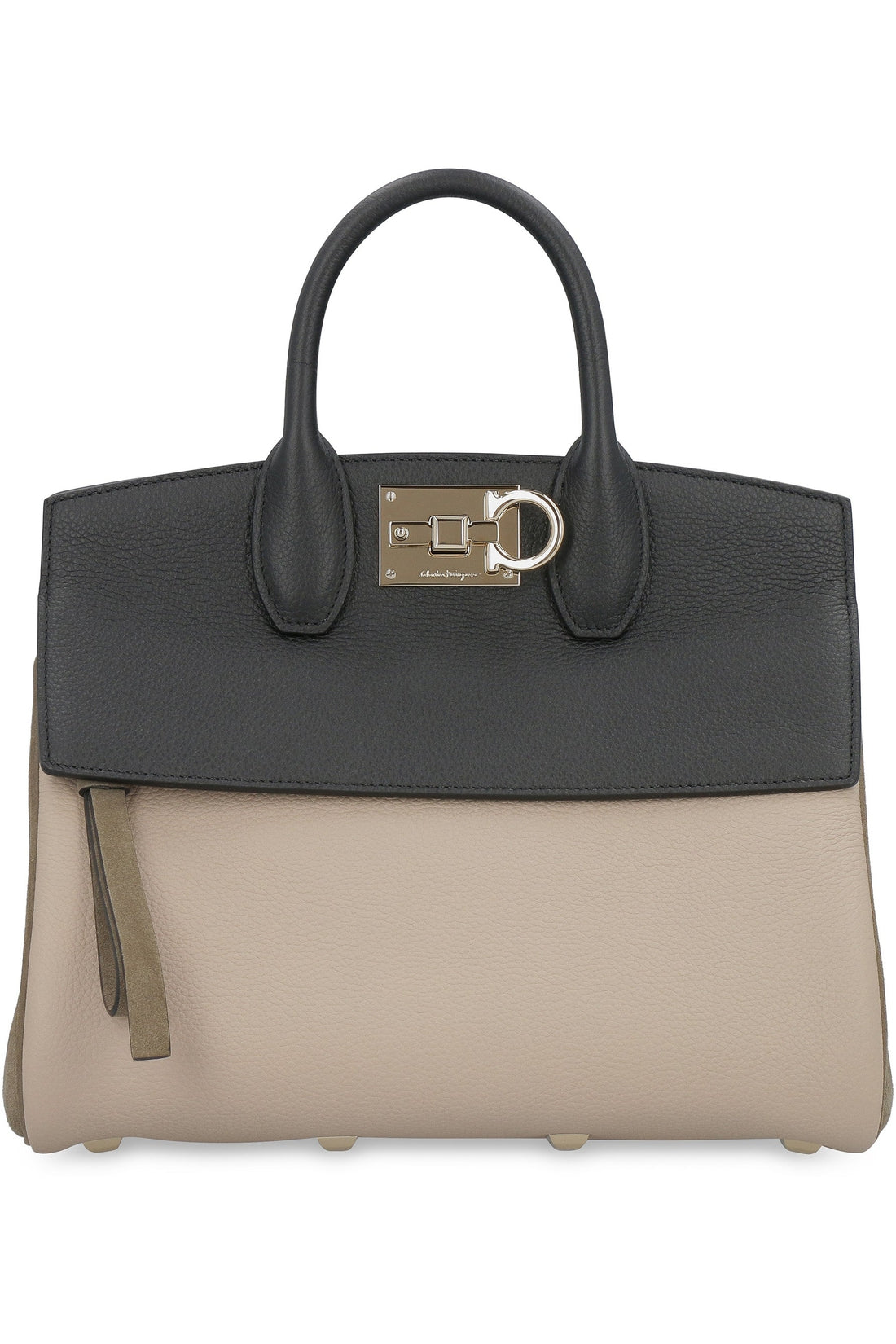 FERRAGAMO-OUTLET-SALE-Studio leather handbag-ARCHIVIST