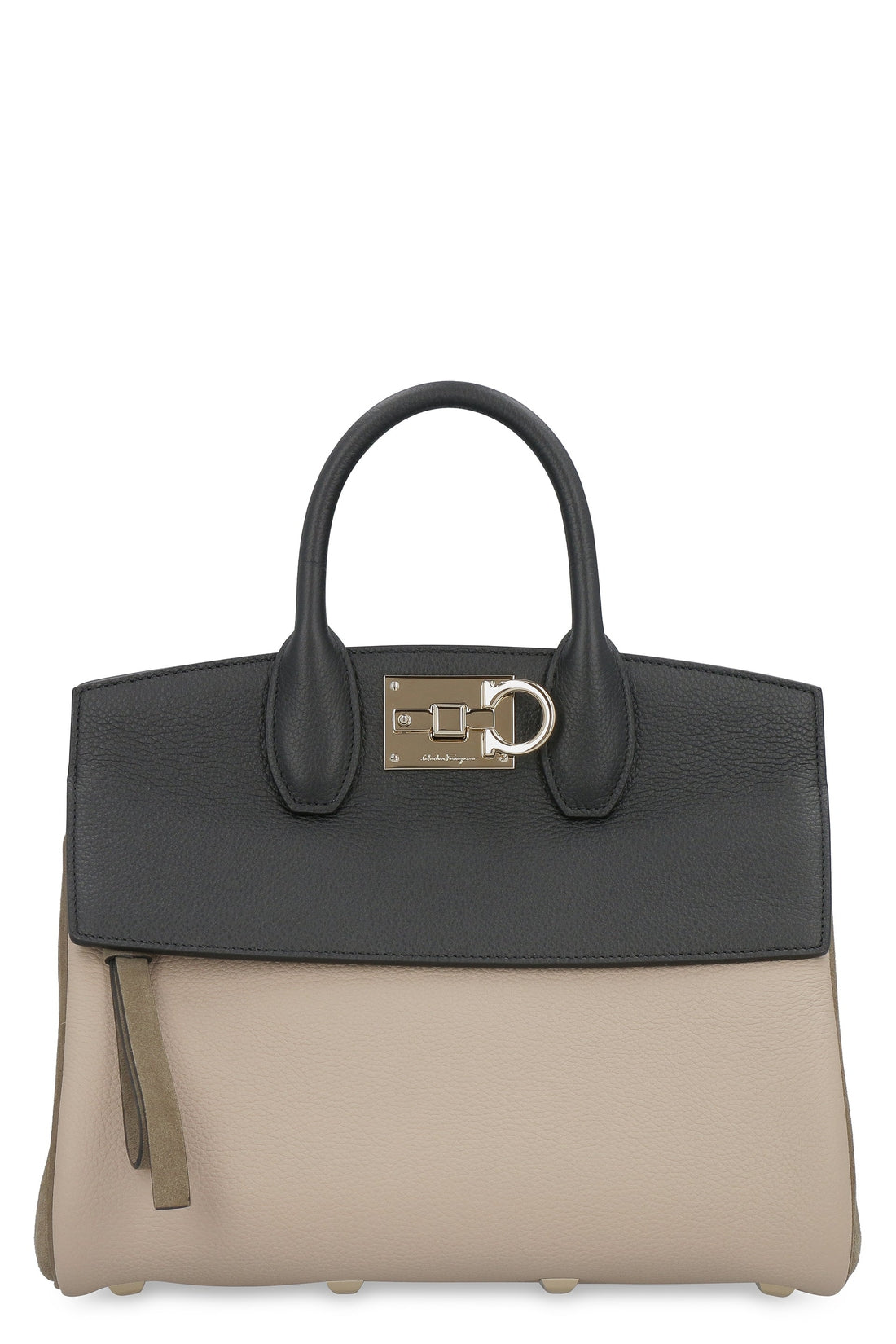 FERRAGAMO-OUTLET-SALE-Studio leather handbag-ARCHIVIST