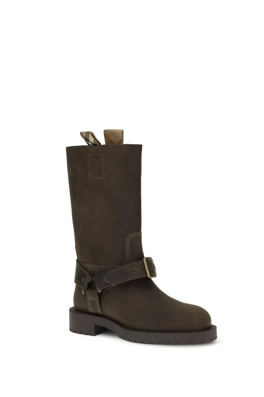Burberry-OUTLET-SALE-Suede Saddle boots-ARCHIVIST