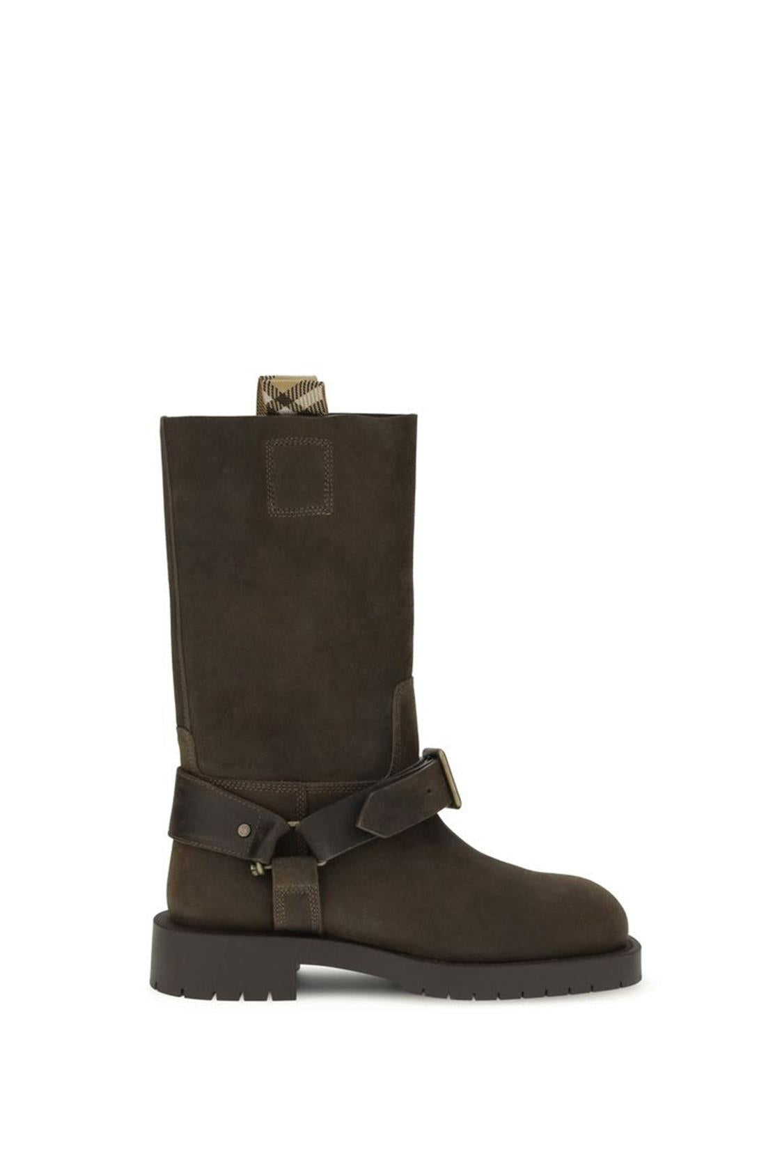 Burberry-OUTLET-SALE-Suede Saddle boots-ARCHIVIST