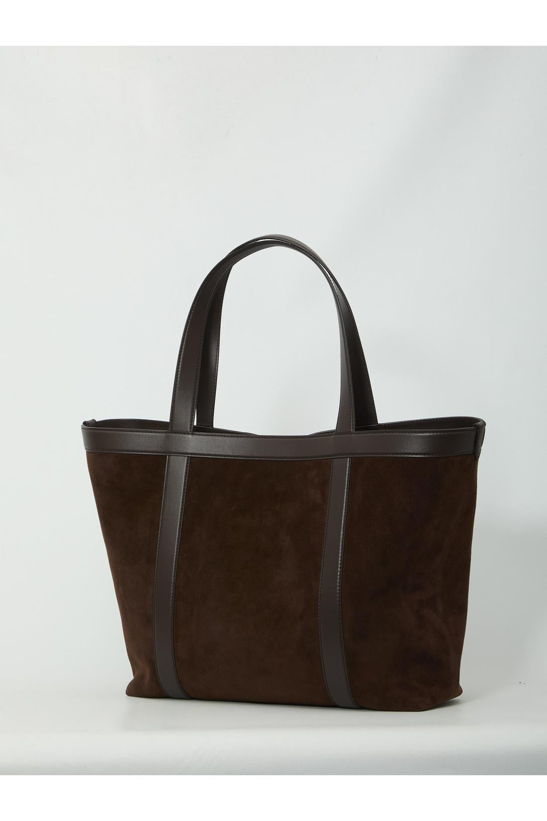 Dolce & Gabbana-OUTLET-SALE-Suede leather shopping bag-ARCHIVIST