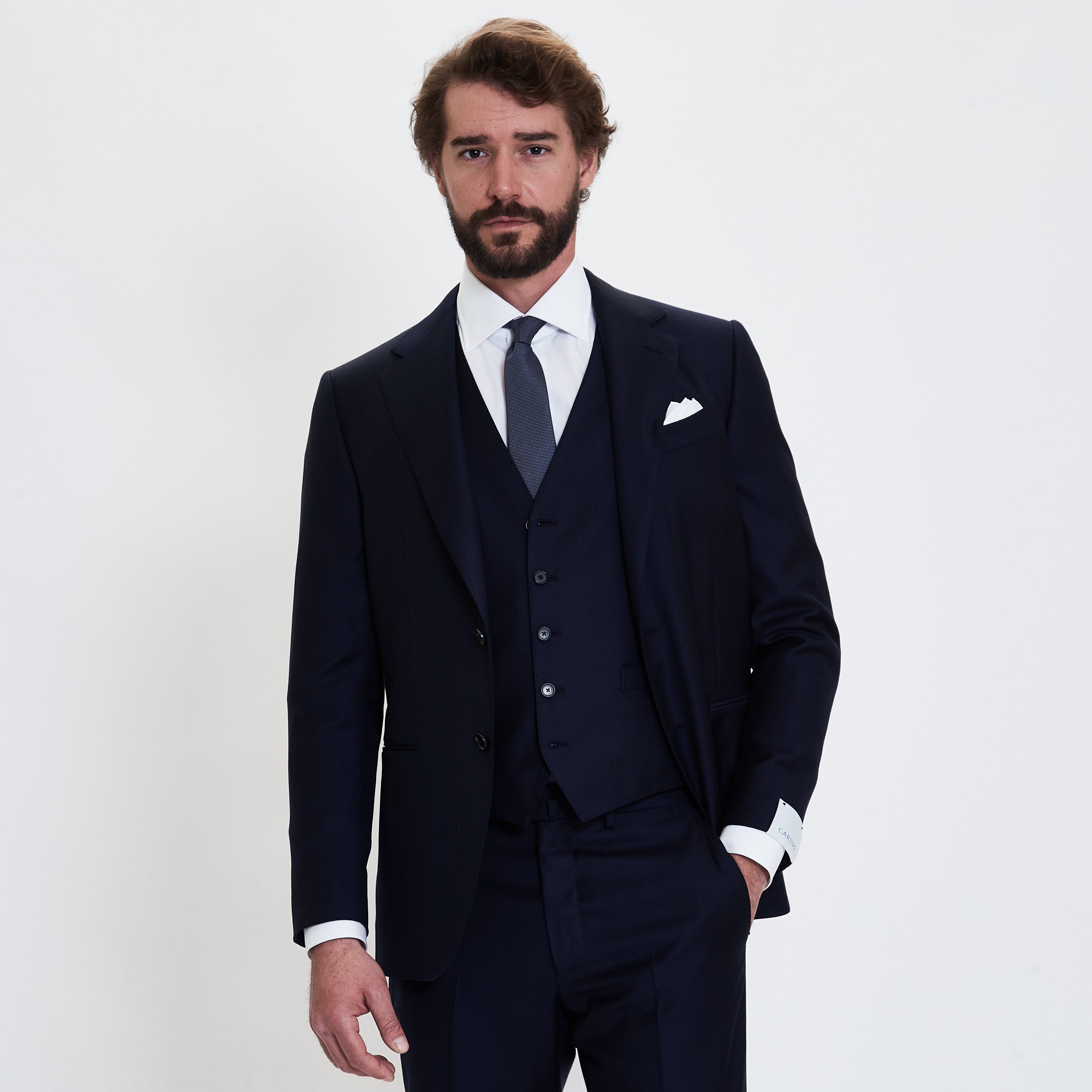 CARUSO-OUTLET-SALE-Suit BLAU-ARCHIVIST