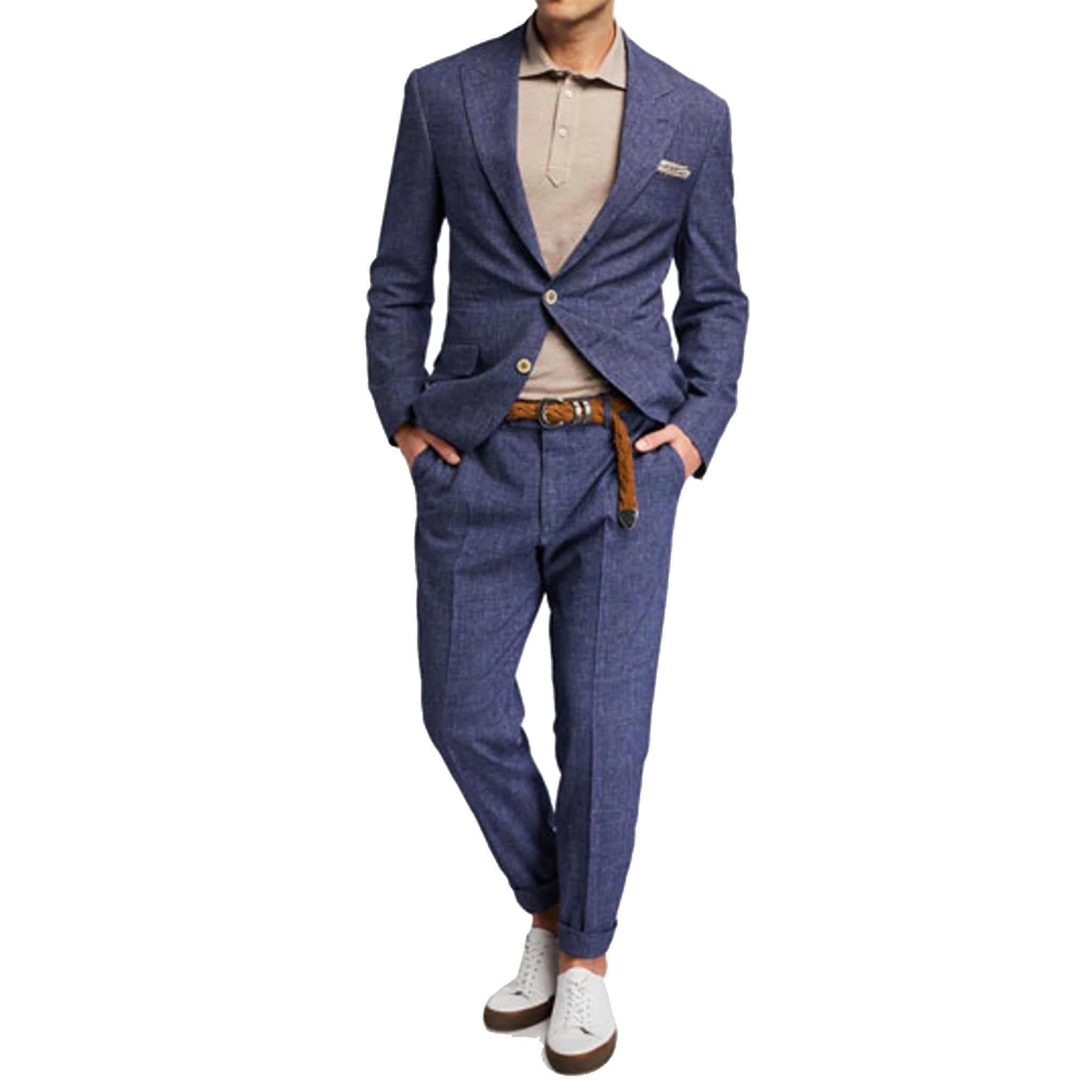 BRUNELLO CUCINELLI-OUTLET-SALE-Suit Blau-ARCHIVIST