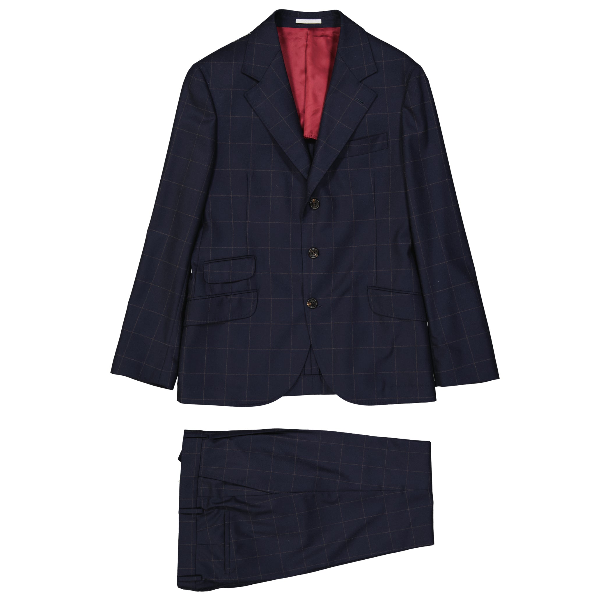 BRUNELLO CUCINELLI-OUTLET-SALE-Suit Blau-ARCHIVIST