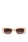 ALEXANDER MCQUEEN-OUTLET-SALE-Sunglasse Weiss-ARCHIVIST