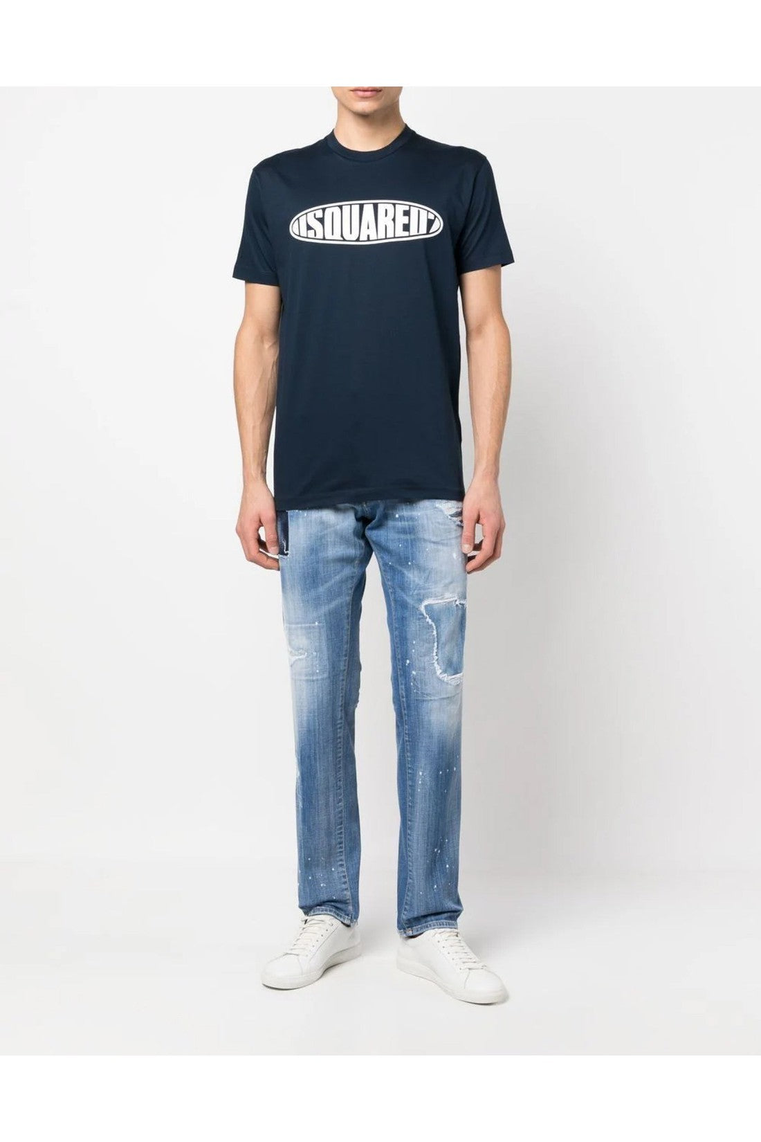 Dsquared2-OUTLET-SALE-Surf Board Logo T-Shirt-ARCHIVIST