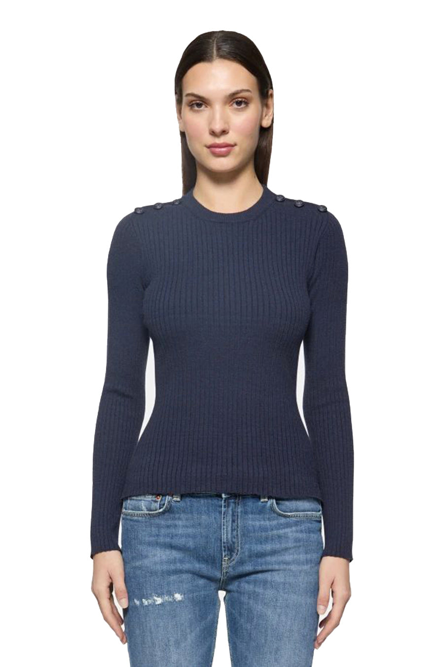 Dondup-OUTLET-SALE-Sweater BLAU-ARCHIVIST