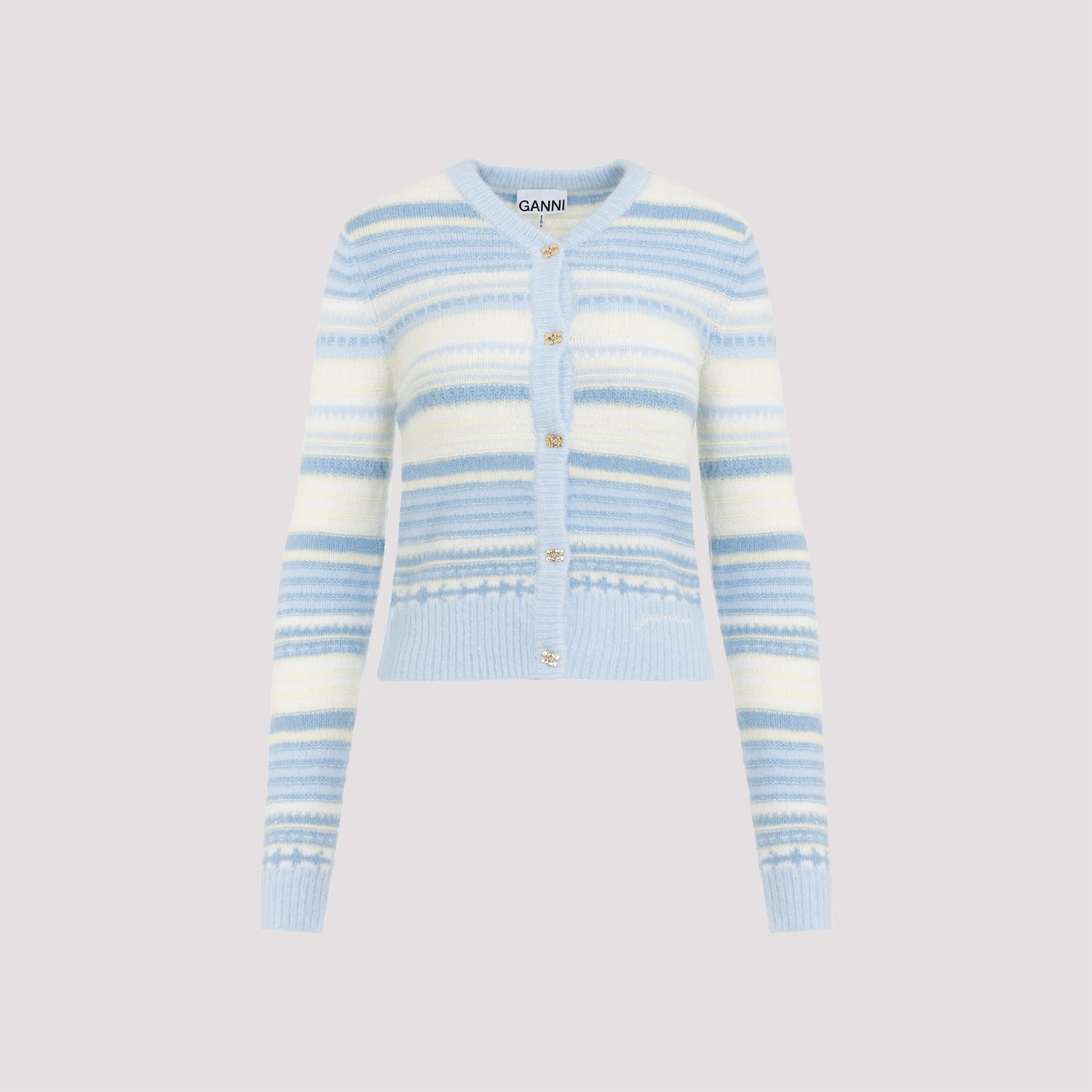 GANNI-OUTLET-SALE-Sweater BLAU-ARCHIVIST