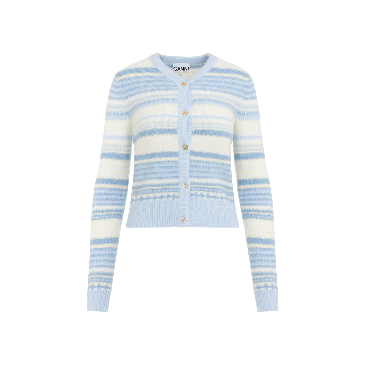 GANNI-OUTLET-SALE-Sweater BLAU-ARCHIVIST