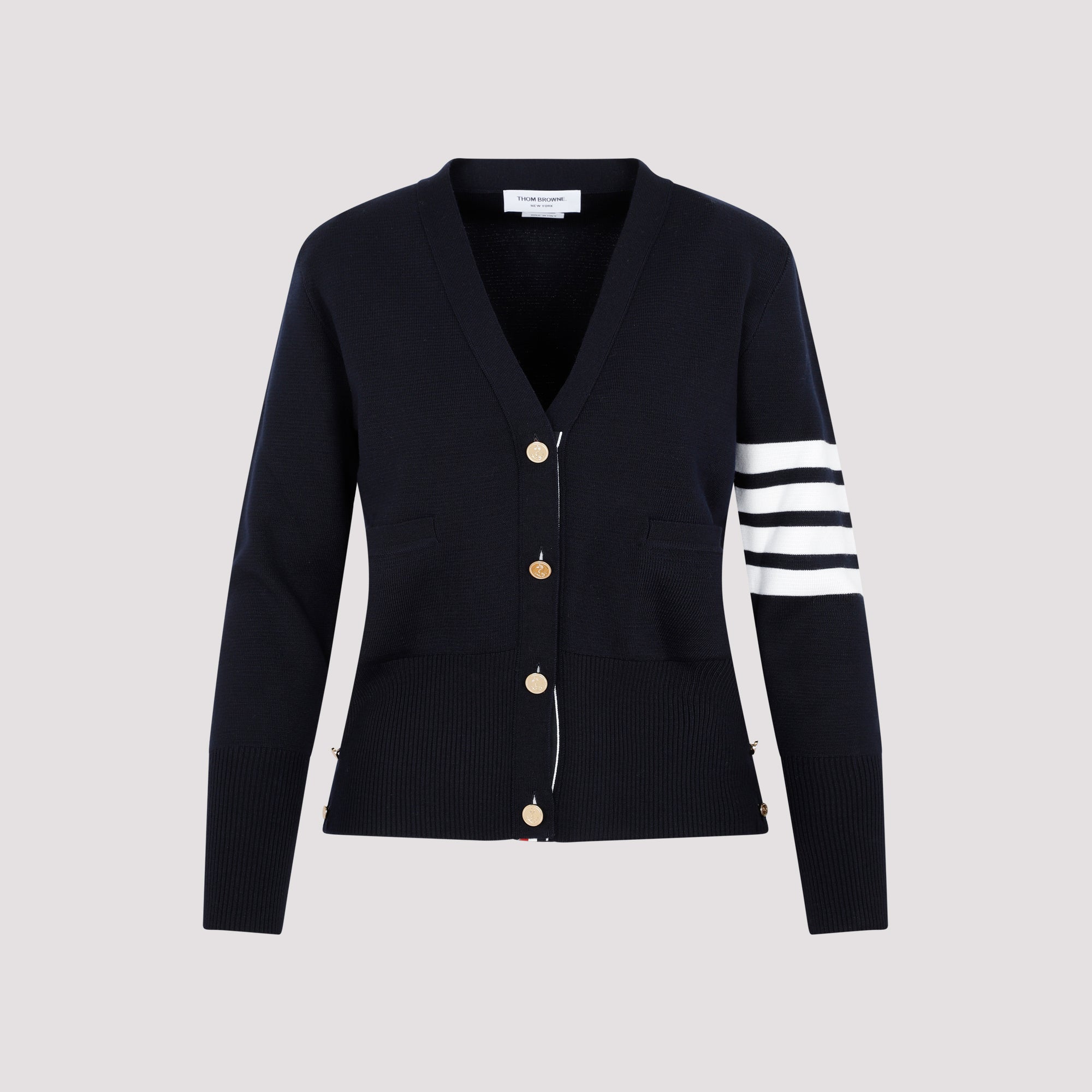 THOM BROWNE-OUTLET-SALE-Sweater BLAU-ARCHIVIST