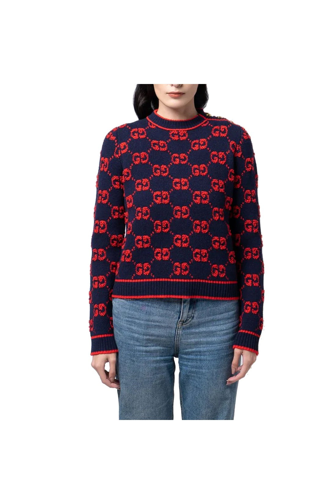 GUCCI-OUTLET-SALE-Sweater Blau-ARCHIVIST