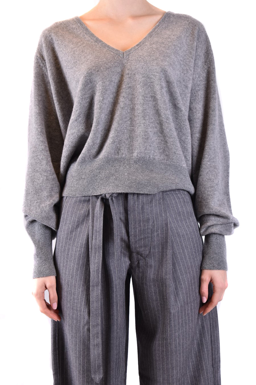 LANEUS-OUTLET-SALE-Sweater GRAU-ARCHIVIST