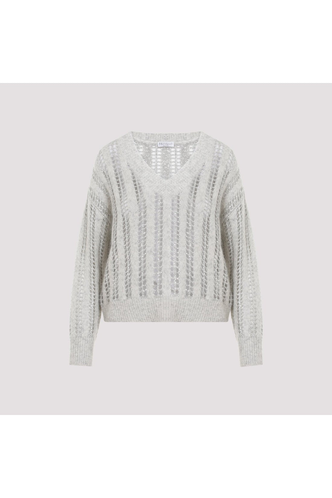 BRUNELLO CUCINELLI-OUTLET-SALE-Sweater Grau-ARCHIVIST