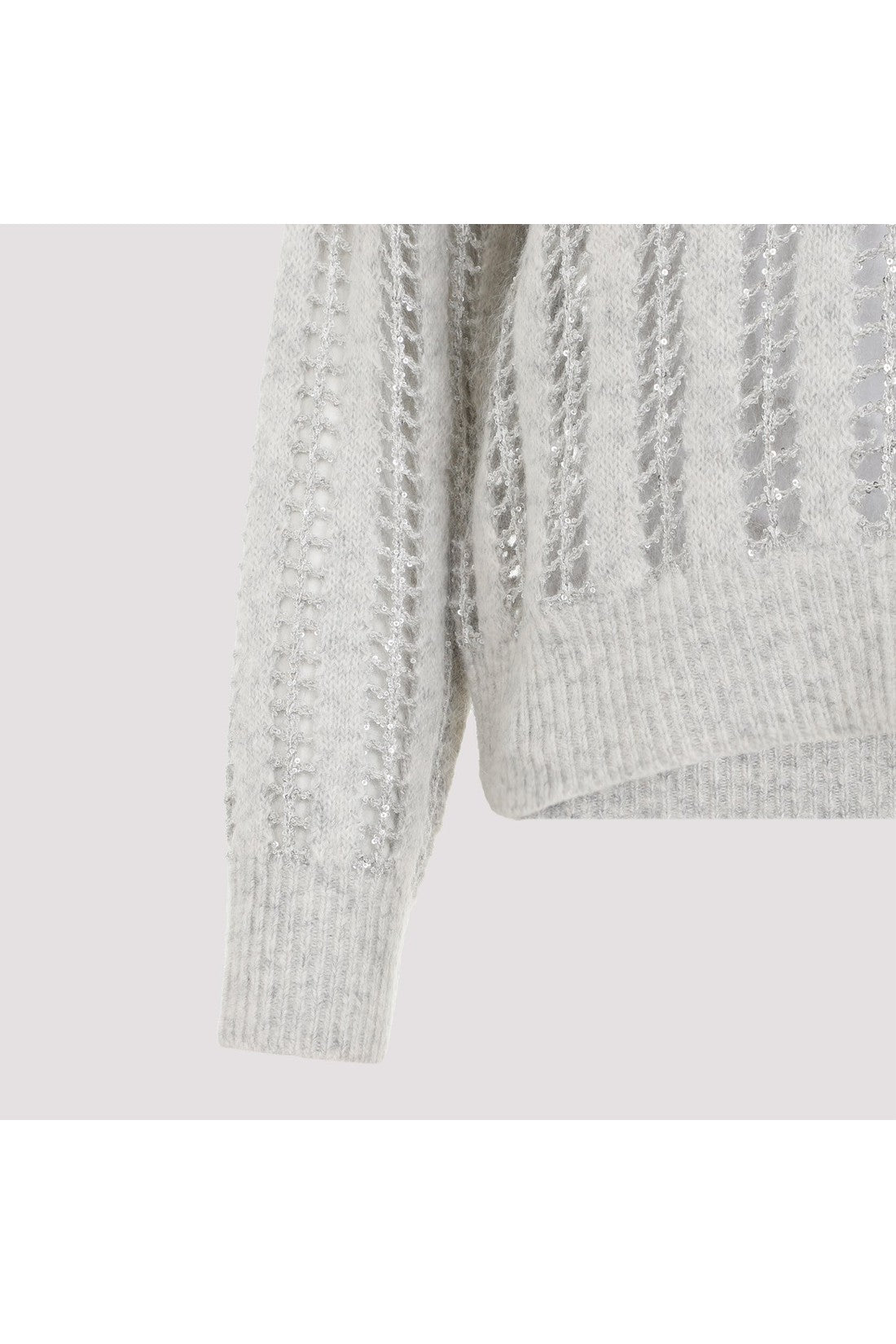 BRUNELLO CUCINELLI-OUTLET-SALE-Sweater Grau-ARCHIVIST