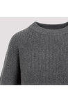 BRUNELLO CUCINELLI-OUTLET-SALE-Sweater Grau-ARCHIVIST