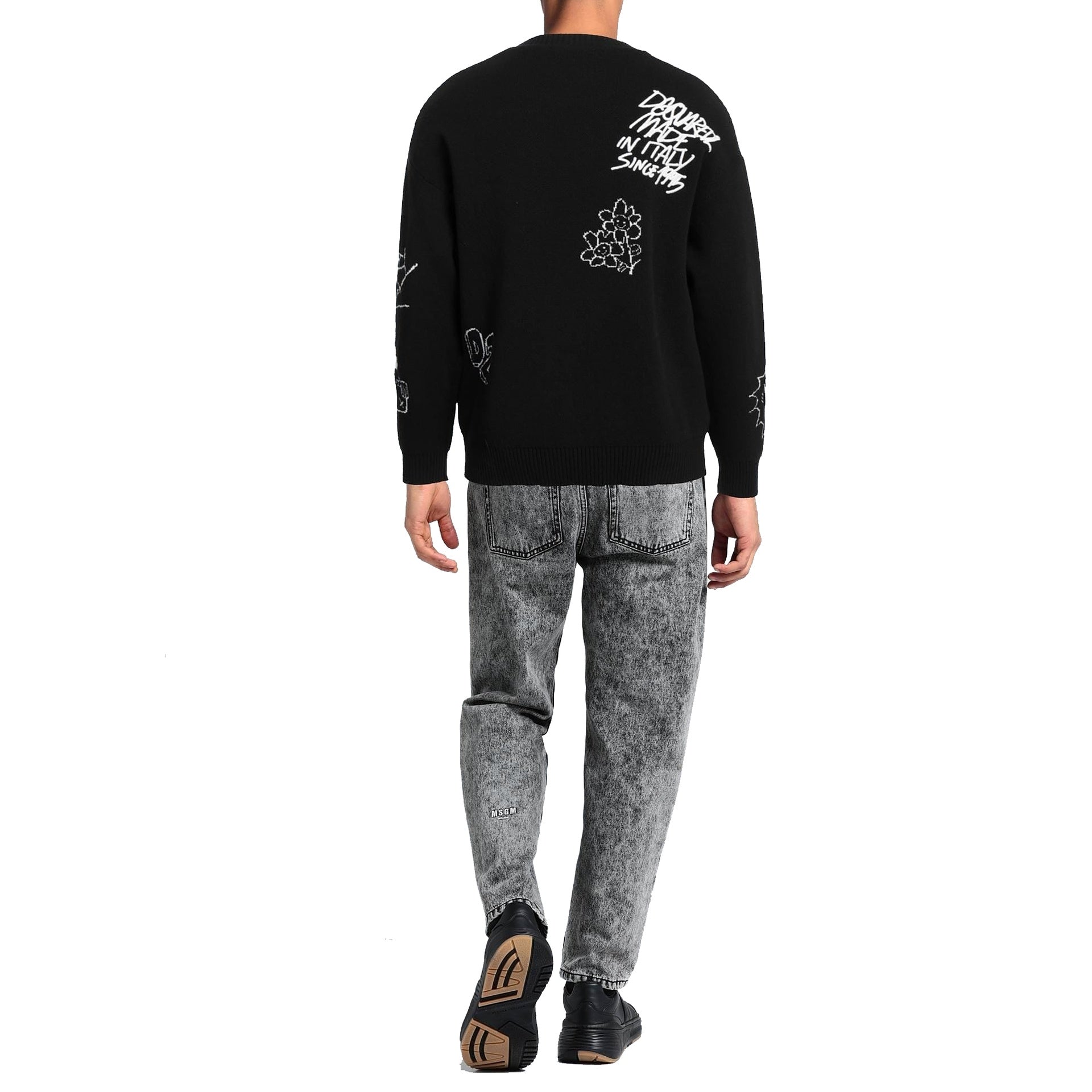 DSQUARED2-OUTLET-SALE-Sweater SCHWARZ-ARCHIVIST