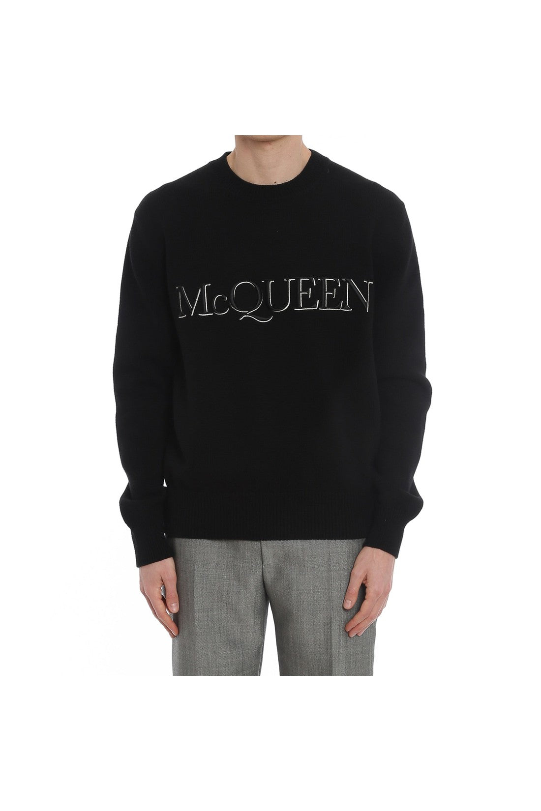 ALEXANDER MCQUEEN-OUTLET-SALE-Sweater Schwarz-ARCHIVIST