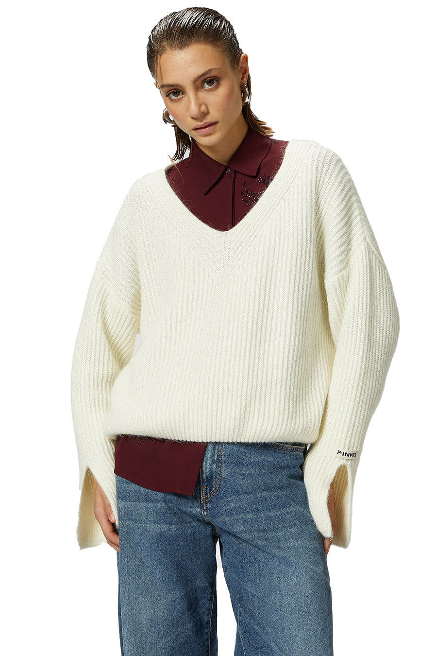 PINKO-OUTLET-SALE-Sweater WEISS-ARCHIVIST