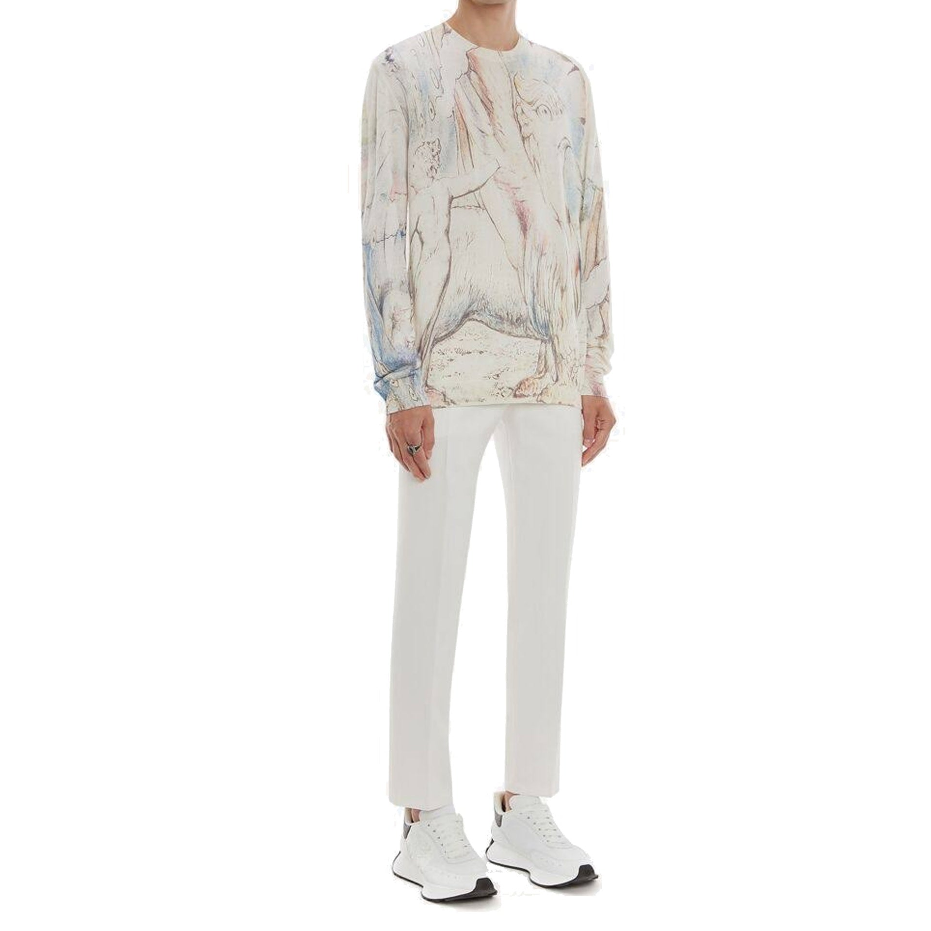 ALEXANDER MCQUEEN-OUTLET-SALE-Sweater Weiss-ARCHIVIST