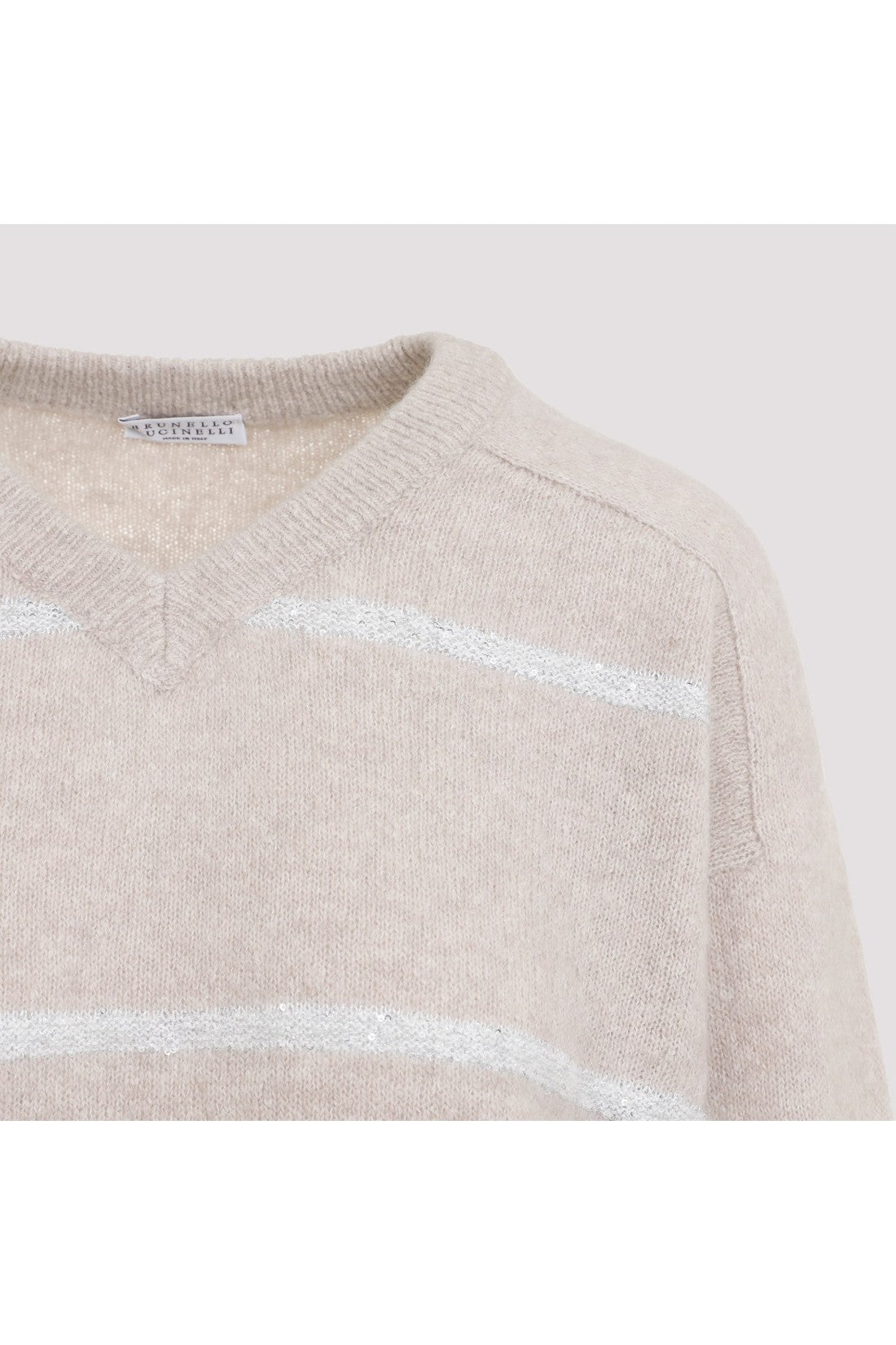 BRUNELLO CUCINELLI-OUTLET-SALE-Sweater Weiss-ARCHIVIST