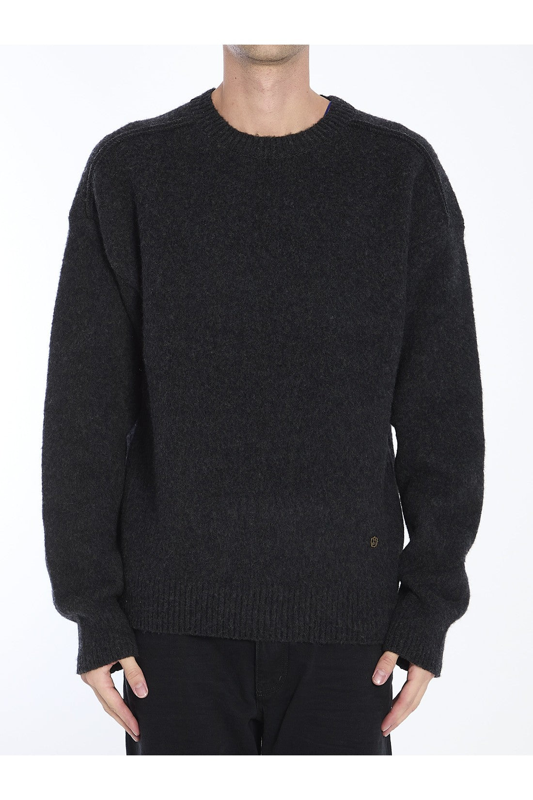 BURBERRY-OUTLET-SALE-Sweater in wool and cashmere blend-ARCHIVIST