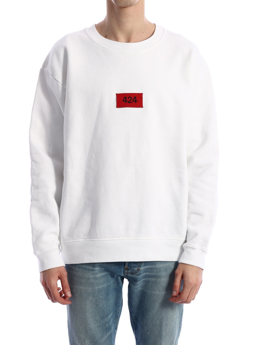 424-OUTLET-SALE-Sweatshirt Logo White-ARCHIVIST