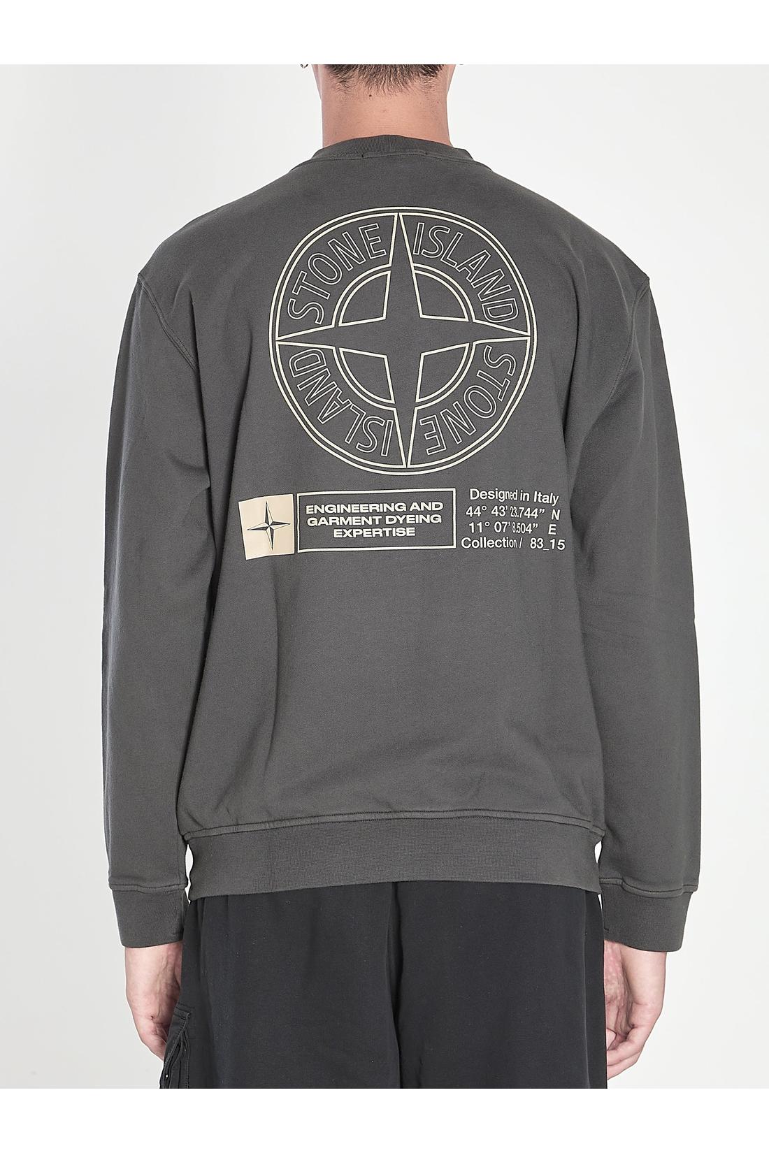 Stone Island-OUTLET-SALE-Sweatshirt with Industrial Flow print-ARCHIVIST