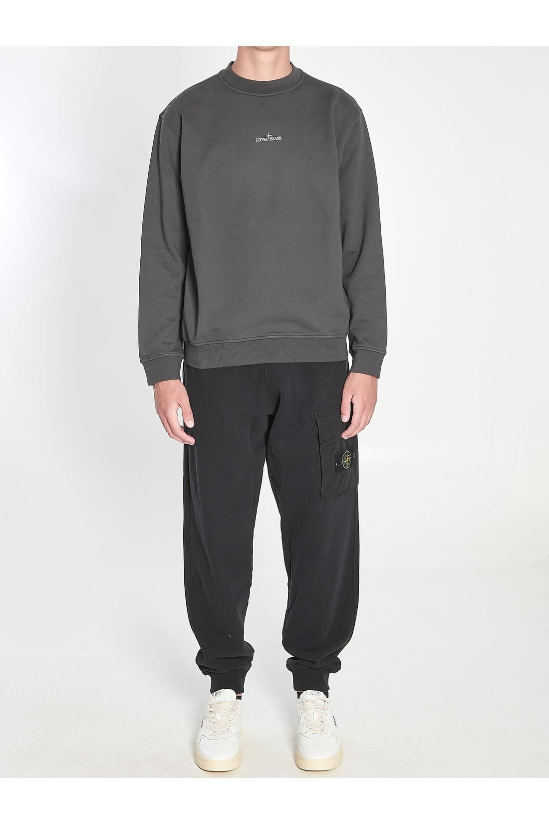 Stone Island-OUTLET-SALE-Sweatshirt with Industrial Flow print-ARCHIVIST