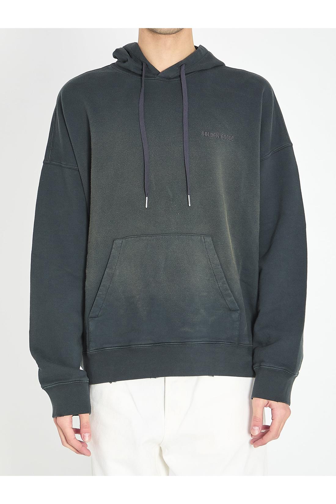Golden Goose-OUTLET-SALE-Sweatshirt with bleached effect-ARCHIVIST