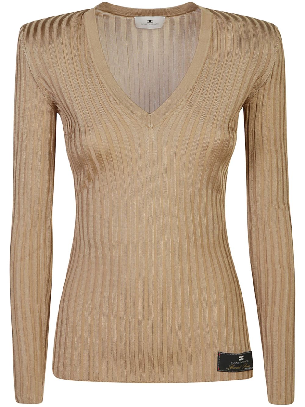 Elisabetta Franchi-OUTLET-SALE-Sweatshirts BEIGE-ARCHIVIST