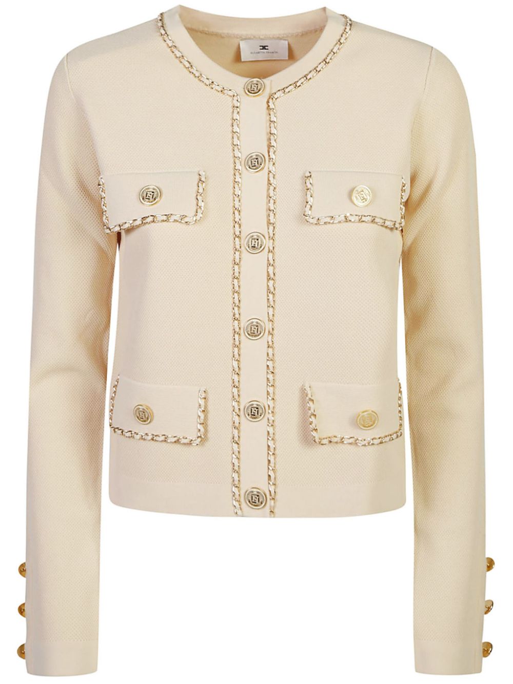 Elisabetta Franchi-OUTLET-SALE-Sweatshirts BEIGE-ARCHIVIST