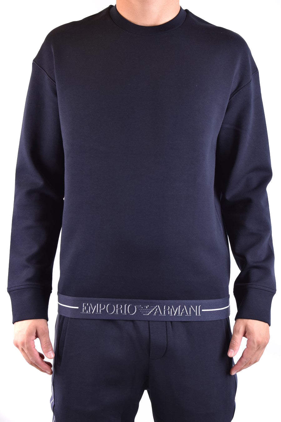 EMPORIO ARMANI-OUTLET-SALE-Sweatshirts BLAU-ARCHIVIST