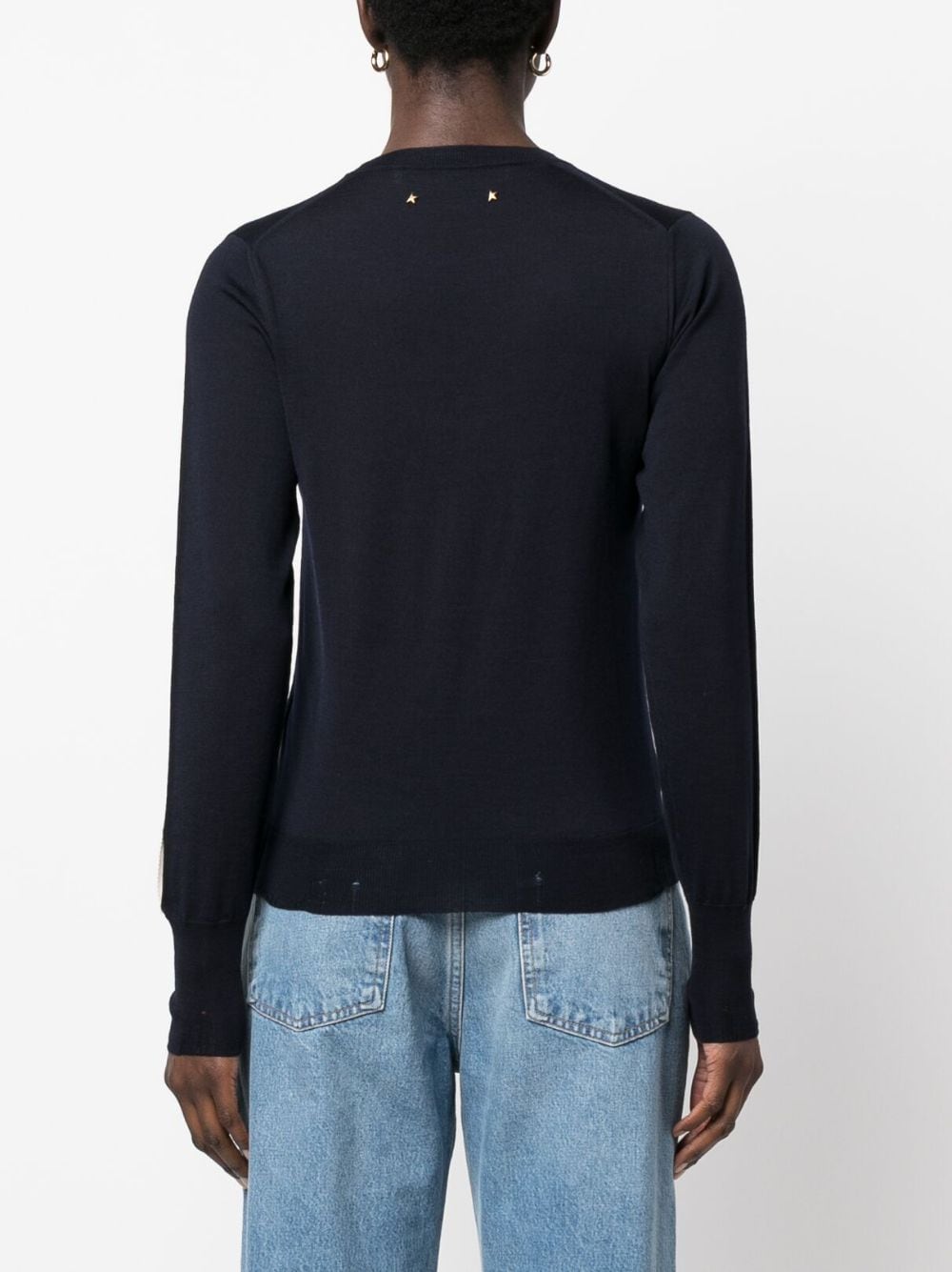 GOLDEN GOOSE-OUTLET-SALE-Sweatshirts BLAU-ARCHIVIST