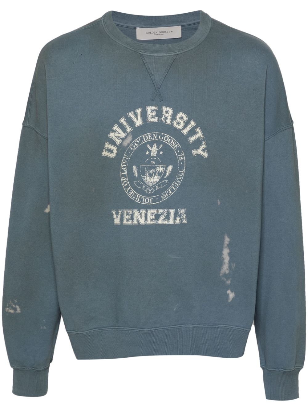 GOLDEN GOOSE-OUTLET-SALE-Sweatshirts BLAU-ARCHIVIST